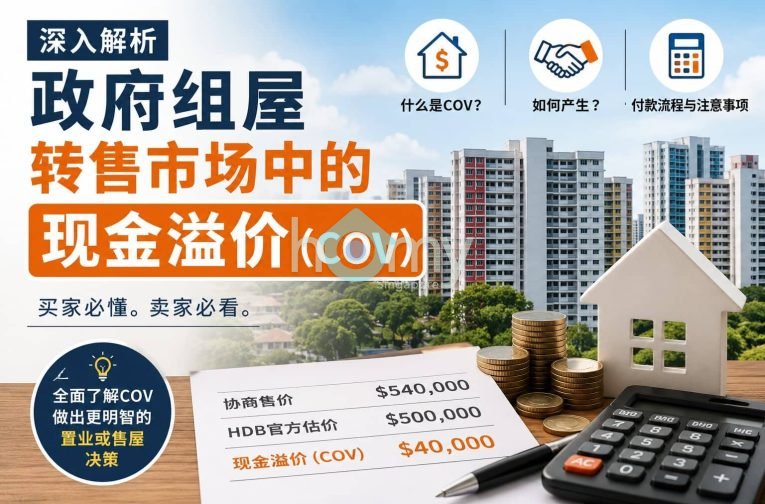 政府组屋转售市场现金溢价解析