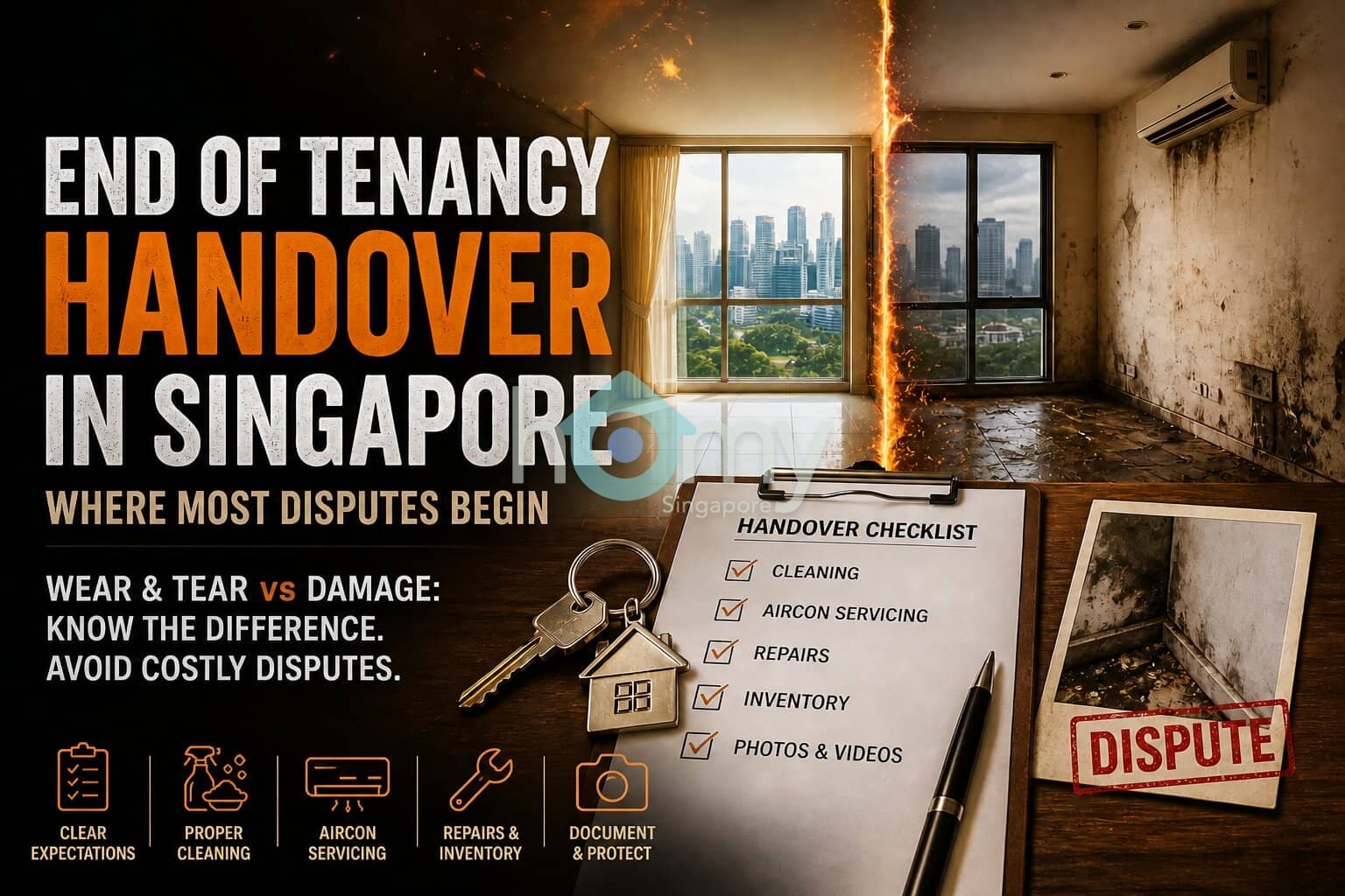 End of tenancy handover in Singapore